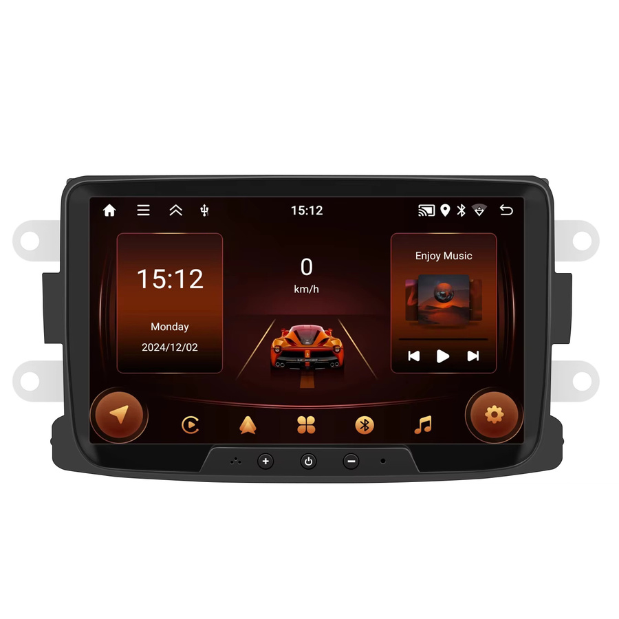 Podofo 8-Zoll Carplay Android Autoradio für Renault mit GPS-Navigation und RDS-Multimedia in Schwarz - Bild 5