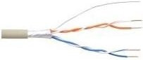 InLine Telefon-Kabel 4-adrig in Beige und Multicolour, 100m Rolle, 2x2x0,6mm zum Verlegen - Bild 1