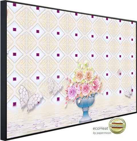 papermoon Infrarotheizung EcoHeat Abstrakt mit Blumen in Bunt mit Matt-Effekt, App-Steuerung und Überhitzungsschutz, B/H/T: 90 x 50 x 50 cm - Bild 1