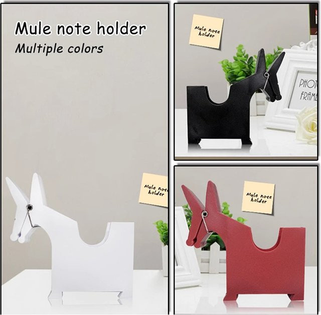 Roter Memo-Halter aus Kunststoff für deinen Schreibtisch - Bild 1