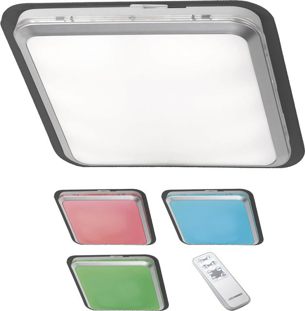 Reality Trio LED-Deckenleuchte RL136 mit RGB-Effektbeleuchtung, dimmbar und Fernbedienung, Multicolor - Bild 1