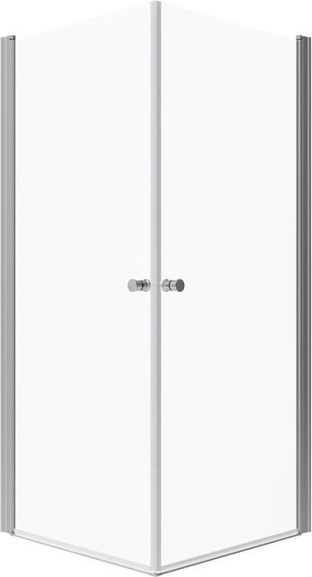 Aquabatos Bad Duschkabine Eckdusche mit Drehtüren aus transparentem 6mm Einscheibensicherheitsglas und Easy-Clean-Beschichtung, B/T/H: 75 x 80 x 197 cm - Bild 1