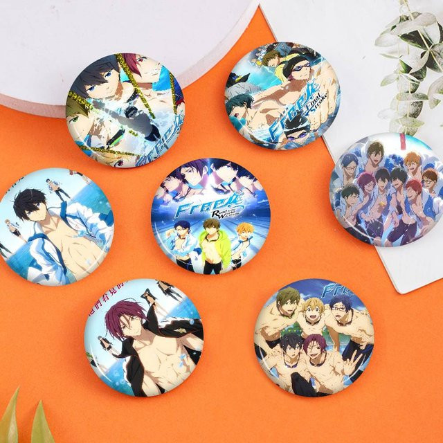 Anstecknadel Anime Free! Iwatobi Swim Club, Weichblech, Bunt - Bild 1