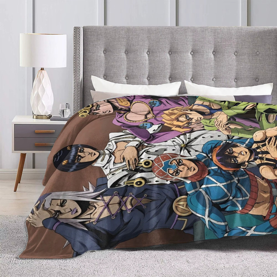 JoJo Bizarre Adventure Flanell Steppdecke Multicolour ultraweich und atmungsaktiv - Bild 2