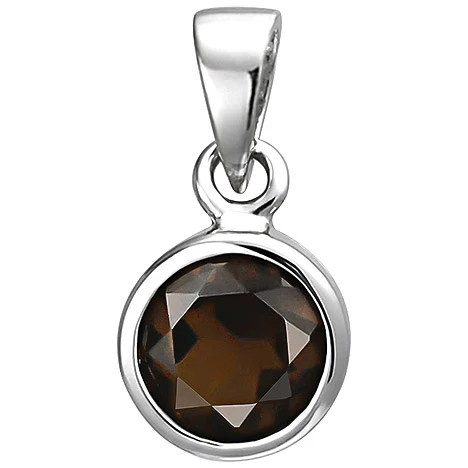 Colfem Anhänger 925 Sterling Silber, Rauchquarz, Unisex - Bild 1