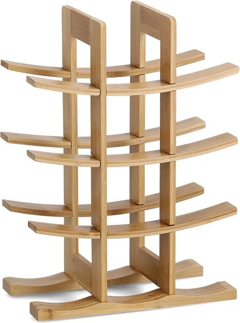 Zeller Weinregal aus Bambus für 12 Flaschen in Natur, B/T/H: 16 x 30 x 42 cm - Bild 1