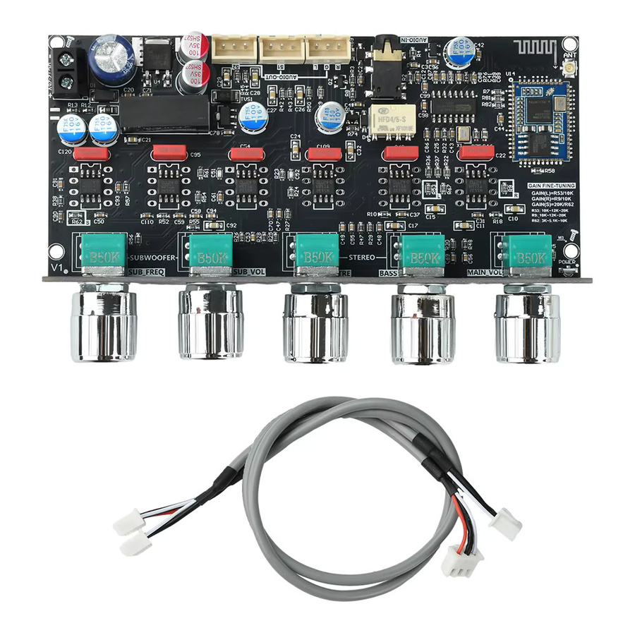 Diymore ZK-PRO2 Leistungsverstärker Decodierplatine in Schwarz mit 2.1-Kanal Subwoofer, Hochpass und BT-Decoder QCC3034+ES9023 - Bild 3