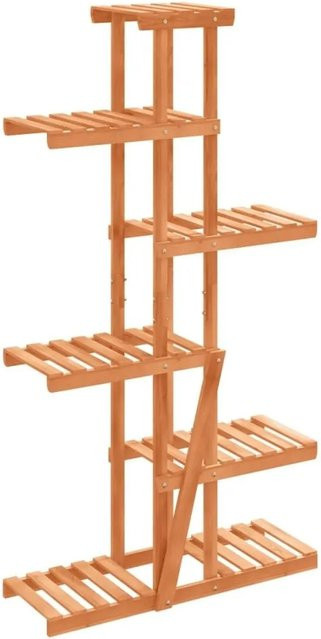 vidaXL Blumenständer aus Tannenholz in Hellbraun, B/T/H: 75 x 25 x 140,5 cm - Bild 1