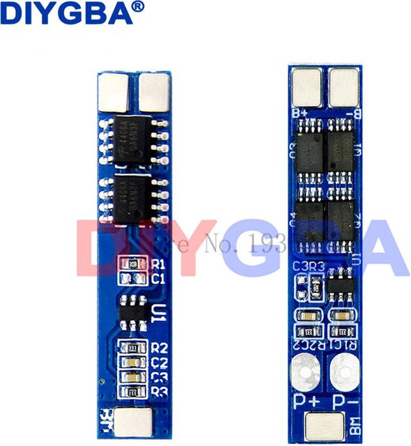 DNIGEF BMS Lademodul für 2S 5A/8A Lithium-Ionen-Akkus, 7,4 V/8,4 V Lade- und Entladeschutzmodul in Blau - Bild 1