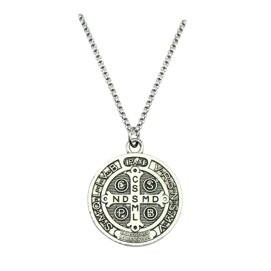 YiYuYiHua Halskette Jesus-Kreuz, Edelstahl, Silber, Unisex - Bild 2