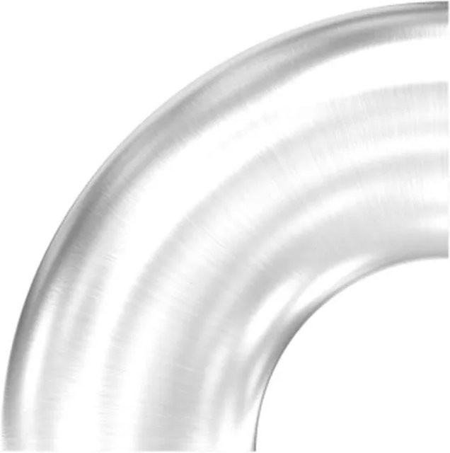 FeNau Schweißbogen 90 Grad aus Edelstahl V2A in Silber, Durchmesser: 76,1 mm, Wandstärke: 2,0 mm, geschliffen - Bild 1