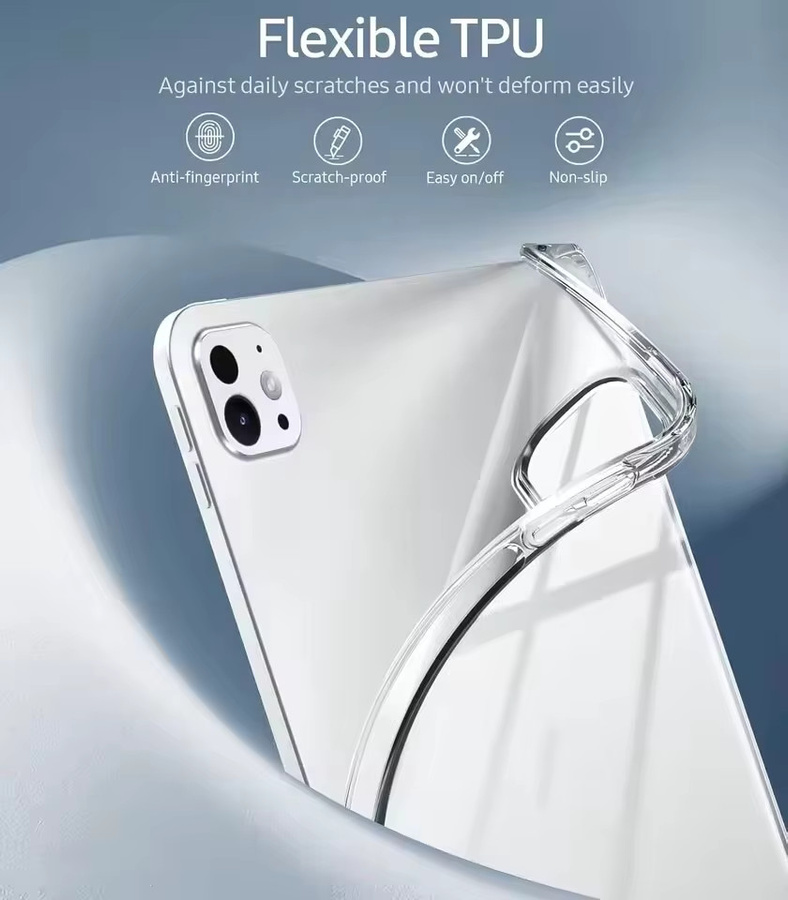 Personalisierte Silikon-Softcase Tablet-Hülle für Apple iPad 5/6 Generation, iPad Pro 9.7 2016, iPad Air 1/2 und iPad Mini 1-6 in Transparent und Multicolour - Bild 4
