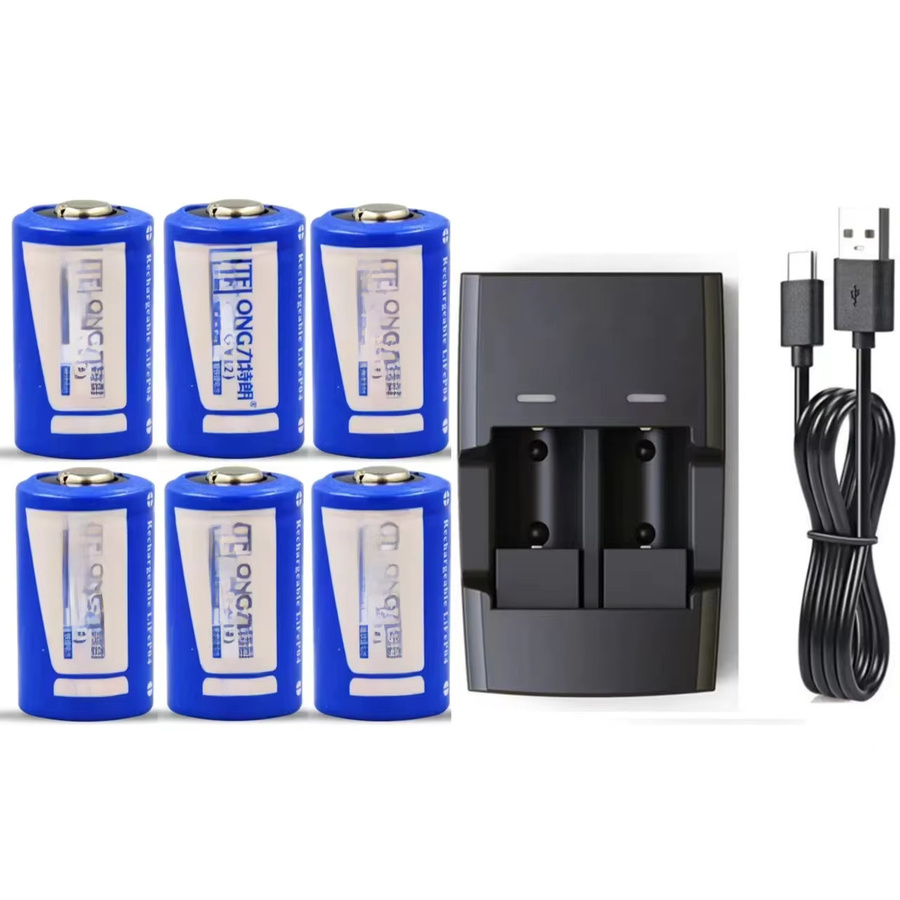 SHSEJA Wiederaufladbarer 3,0 V CR2 Lithium-Akku, 880 mAh, Blau - Bild 4