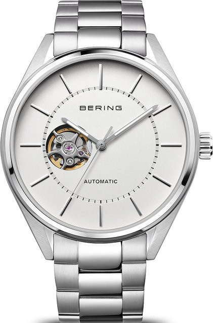 Bering Automatik Herrenuhr, Edelstahl, 43 mm, Weiß, 3 ATM - Bild 1