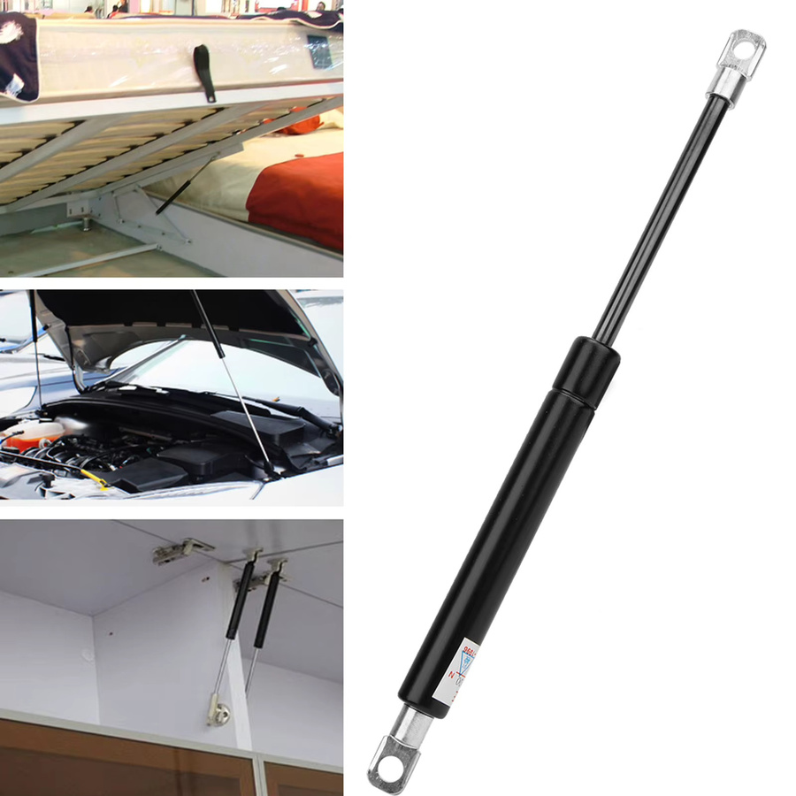Qiilu Flachgelenk-Hebeunterstützung für hydraulische Gasfedern in Schwarz mit 280 mm Mittelaufstand und 100 mm Hub für Flip-Tür-Haubenliftunterstützung - Bild 3