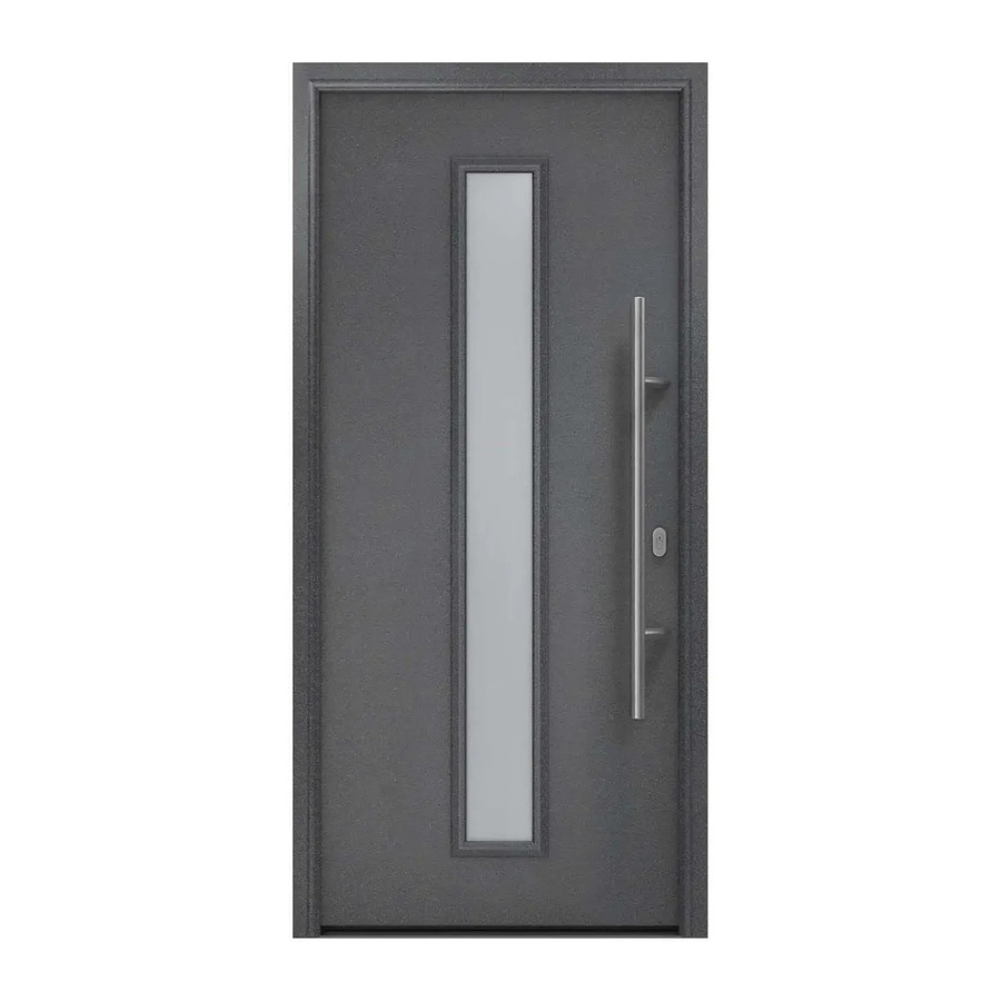 EcoStar Haustür Isopro IP 020S in Anthrazitmetallic mit Glaseinsatz, B/H: 110 x 210 cm, DIN Rechts - Bild 2