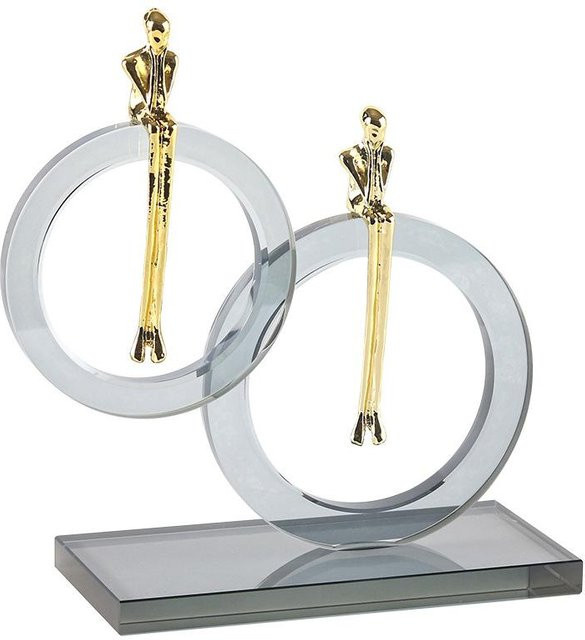 Luxus Kristall Denker Figur mit Doppelring Basis als Designer Deko Ornament für dein Zuhause - Bild 1