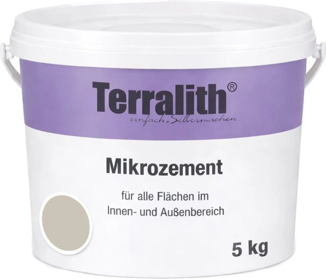 Terralith Mikrozement Fix & Fertig LFN0801 in Grau und Beige, Grob, 5 kg für 4,25 qm - Bild 1