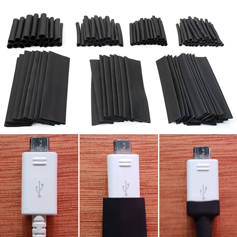 127 Stück Schrumpfschlauch Set aus Polyolefin in Schwarz für Kabel und Auto - Bild 3