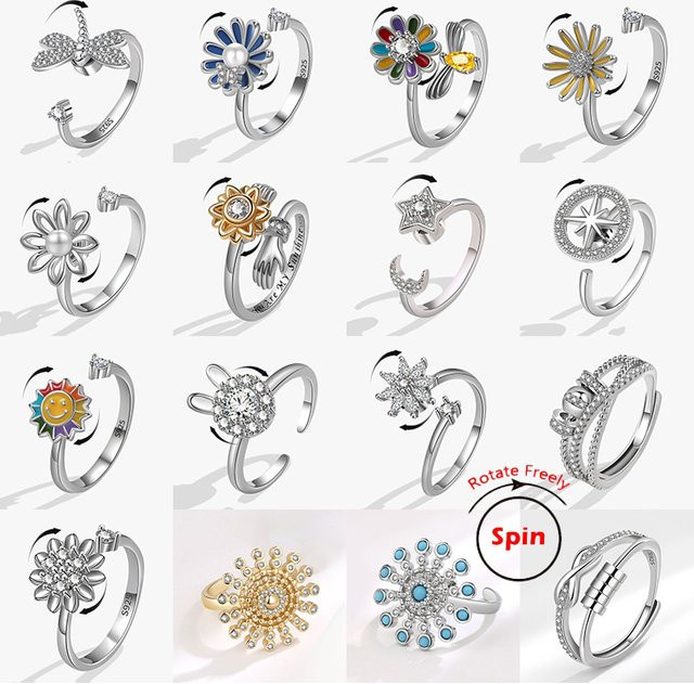 SMJEL Angst-Ring, Silber, Kristall, Damen - Bild 1