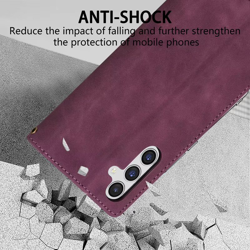 Lederne Brieftasche Handyhülle mit Kartenfach und Magnetverschluss für Samsung Galaxy S26 Ultra, S26 Plus, S26, A37 und A57 in Blau oder Lila - Bild 5