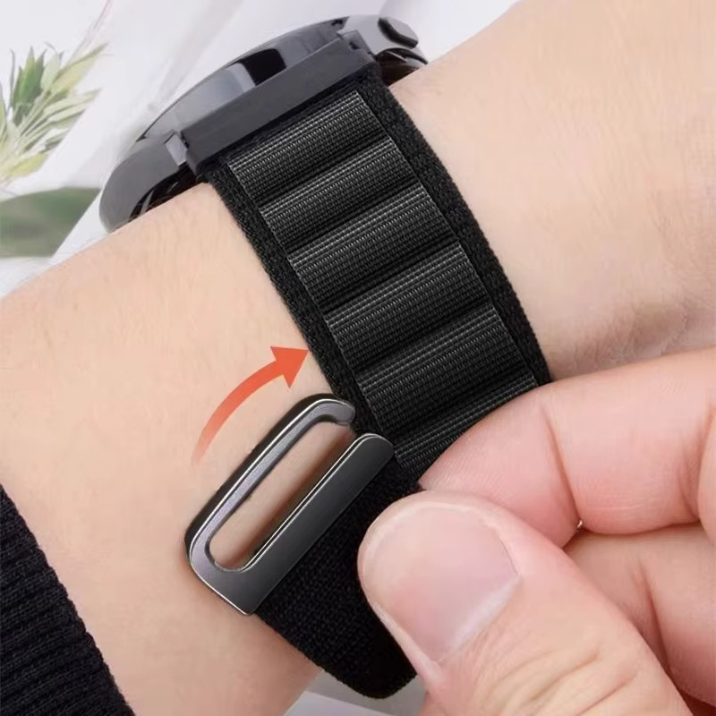 COROS Alpine Nylonarmband, Schwarz, Unisex, 20mm 22mm - Bild 3
