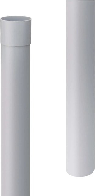 Inefa Fallrohr aus PVC DN 100 in Grau zur Regenwasserableitung, Höhe: 200 cm - Bild 1
