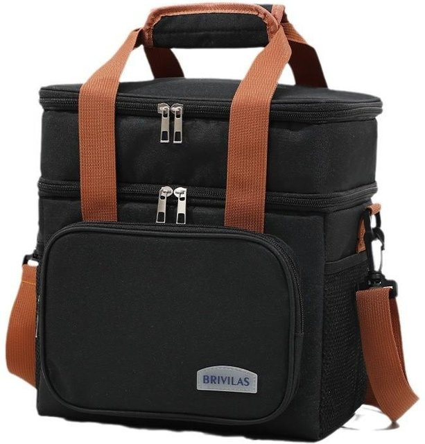 Weft Thermos isolierte Lunchbox Tasche mit gepolstertem Tragegurt in Schwarz, B/H/T: 27,5 x 25,0 x 18,0 cm - Bild 1