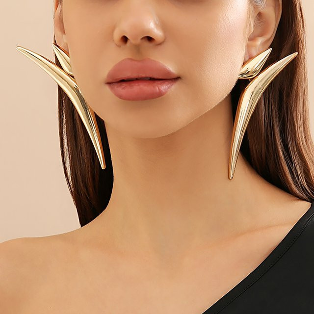 Salircon Ohrringe, Tropfenohrringe, Gold, Metall, Damen - Bild 1