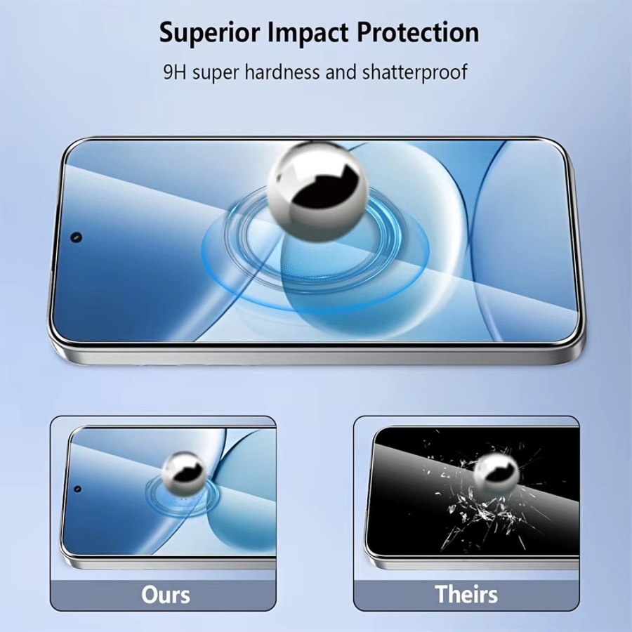 NNBILI 3er-Pack Gehärtete Glas-Displayschutzfolien für Xiaomi Poco F7 F8 Pro F8 Ultra, Transparent, 9H Härte, 2.5D Kantenabrundung - Bild 2