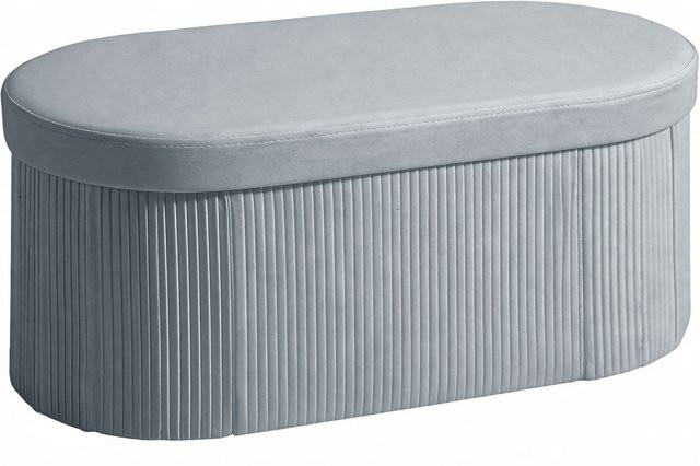 HOMCOM Sitzbank mit Stauraum in Dunkelgrau mit Samt-Optik, klappbare Polsterbank als Sitztruhe für Wohnzimmer, Flur oder Schlafzimmer, B/T/H: 76 x 38 x 35 cm - Bild 1