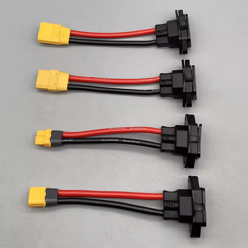 JCD Ladekabel Adapter Set mit XT60 und XT90 auf C14 3-polige Steckdose in Gelb - Bild 4
