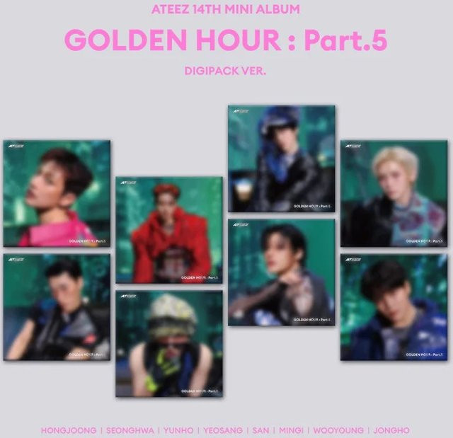 ATEEZ - GOLDEN HOUR TEIL 5 Digipack Version Wooyoung Musikalbum - Bild 1