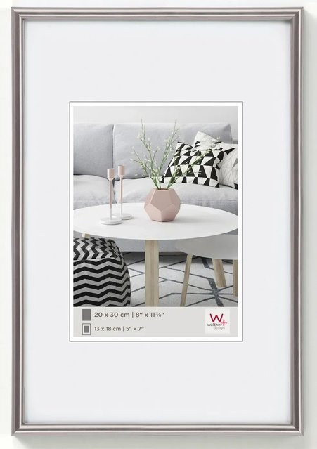 Walther Design Galeria Bilderrahmen aus Kunststoff und Metall in Silber oder Weiß, B/H: 30 x 40 cm - Bild 1