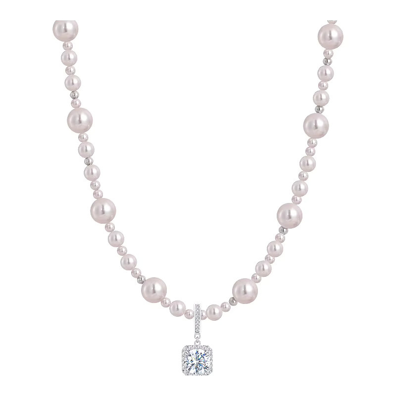 Taoya Halskette, Manta Rose Lila Perle, Zirkon, Quadrat Anhänger, Damen - Bild 4