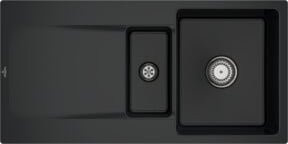 Villeroy & Boch Spüle Siluet 60 R Flat bündig in Pure Black mit Ablaufsgarn und Handbetätigung - Bild 1