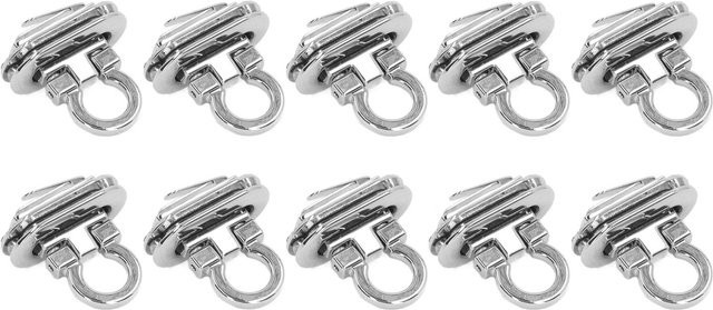 10 Stück GoolRC Taschen-Drehverschluss aus Legierung in Silber und Grau - Bild 1