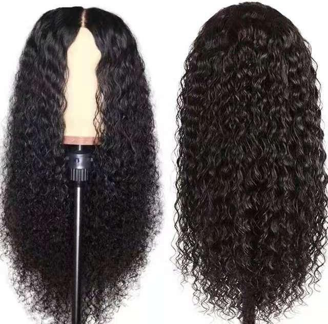 Wosawe Deep Wave Lace Frontal Perücke, Brasilianisches Haar, Naturschwarz, 24 Zoll, 150% Dichte, Damen - Bild 1