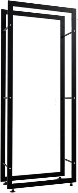 DELUKE Kaminholzregal aus Metall in Schwarz, modernes Brennholzregal für den Innenbereich, B/T/H: 60 x 25 x 150 cm - Bild 1