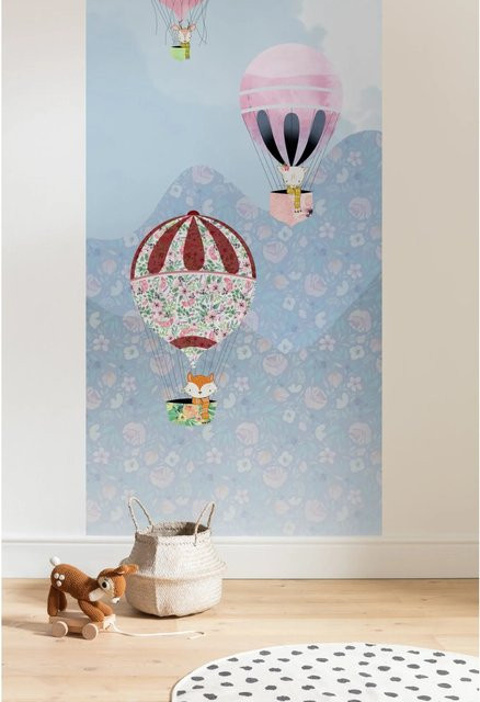 Komar Fototapete Vlies Happy Balloon in Multicolour, B x H: 100 x 250 cm - Bild 1