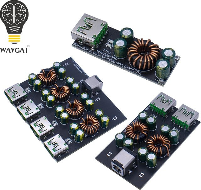 WAVGAT USB Typ-C Handy-Schnellladegerät SW3518 / SW3516 QC4.0 QC3.0 4-Wege Step-Down-Buck-Boost-Modul, Schwarz - Bild 1