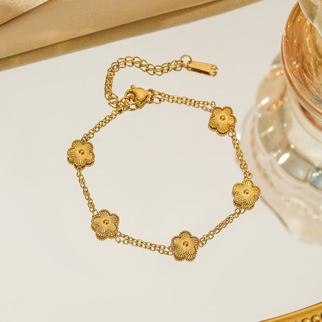 Lucky Star Jewelry Edelstahlarmband, Zirkonia, Gold, Damen - Bild 1