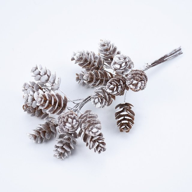 10 Stück künstliche Tannenzapfen in Braun für Weihnachtsdekoration und DIY-Projekt zur Gestaltung von Blumenkränzen und Hochzeitsdeko - Bild 1