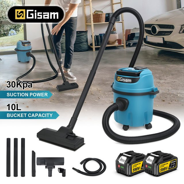 G perfil 10 l elektrischer Nass- und Trockensauger in Blau für Makita 18 V Akku-Pin mit 30 kPa Saugkraft - Bild 1
