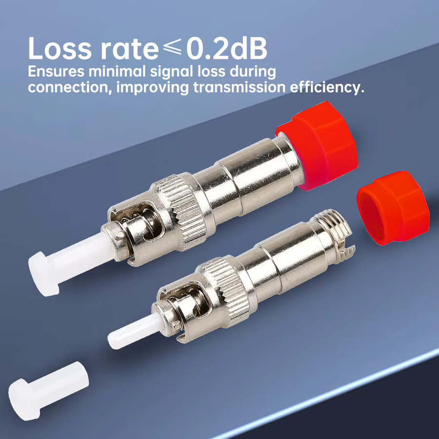 Natalink ST Stecker zu FC Buchse UPC Simplex Glasfaseradapter für FTTH in Rot - Bild 2