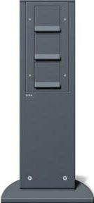 Gira Energiesäule mit Geräten in Anthrazit und Aluminium - Bild 1