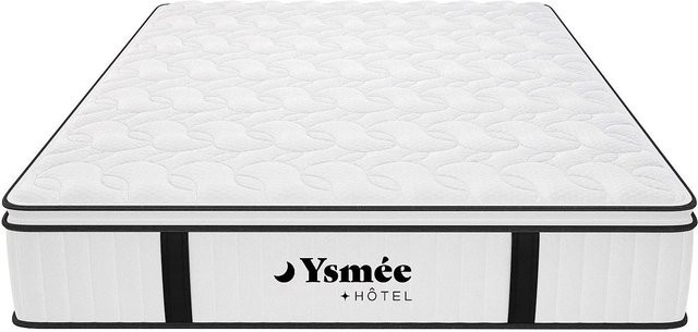 Vente-unique Standardmatratze Delice Weiß mit Taschenfederkern H2 B/B: 180 x 200 cm - Bild 1