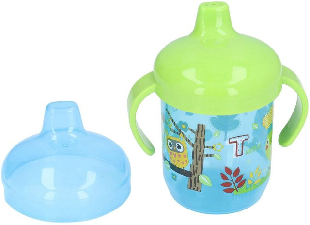 Sportssss Schnabeltasse für Kleinkinder mit Cartoon-Tiermuster, auslaufsicher und spülmaschinenfest, Mehrfarbig, 260 ml - Bild 1