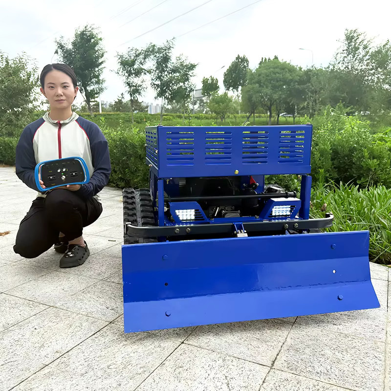 AIWEIYA Hochleistungs-Rasenmäher als automatisierter selbstfahrender ferngesteuerter Garten-Raupenrasenmäher in Blau mit CE Euro 5 Standard - Bild 1