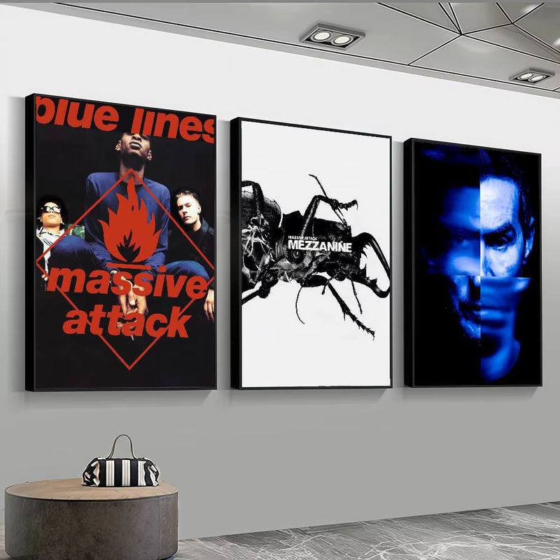M-Massive A-Attack High-End Fashion Poster-Aufkleber in Schwarz, moderne Wanddekoration für Wohnzimmer und Eingangsbereich, B/H: 35 x 25 cm - Bild 3